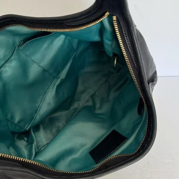 Coach Black Pleated Leather Ergo Hobo Bag - Picture 7 of 8